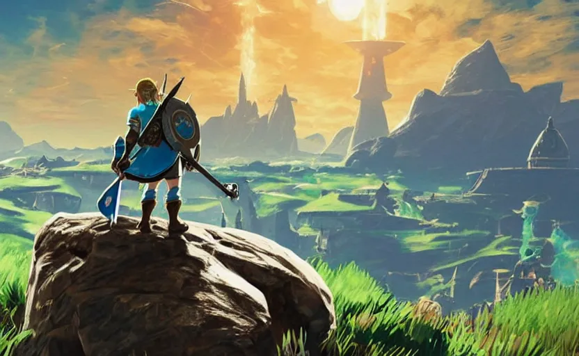 Premium AI Image  The legend of zelda : breath of the wild wallpaper