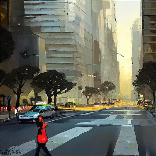 Prompt: Avenida Paulista painted by Greg Rutkowski