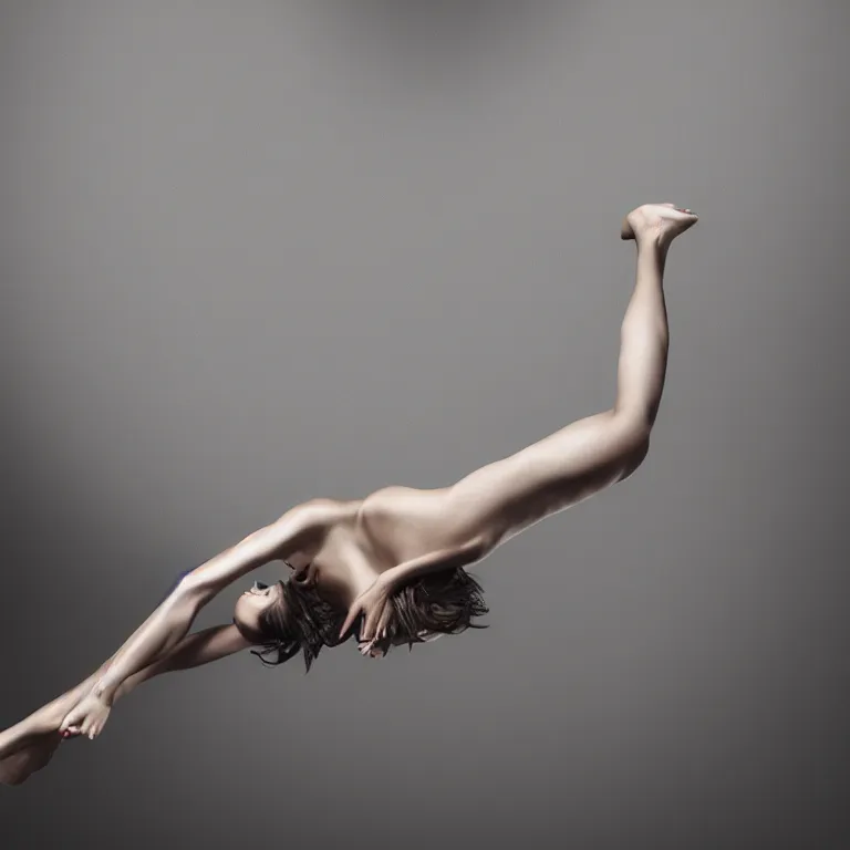 Prompt: abstract woman with very long legs crawling in the ceiling, cinematic lighting, photorealistic image, 8k, ultra detailed, high resolution,