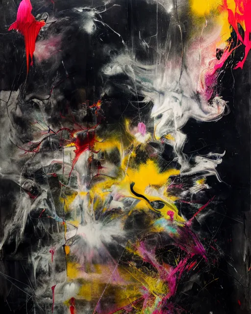 Prompt: otherworldly, presence of the unknown, a brutalist designed, rich deep vivid colours, broad brush strokes!!, painted by francis bacon, michal mraz, adrian ghenie, nicola samori, james jean and petra cortright, part by gerhard richter, part by takato yamamoto. 8 k masterpiece.