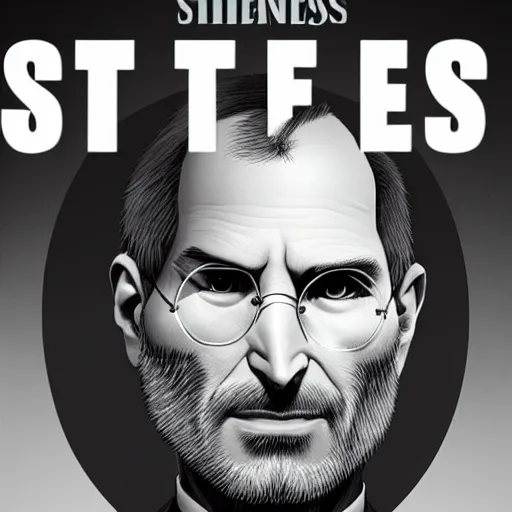 Prompt: steve jobs card from titans of business trading card set, artstation, cgsociety