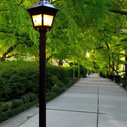 Prompt: a photosynthetic lamppost