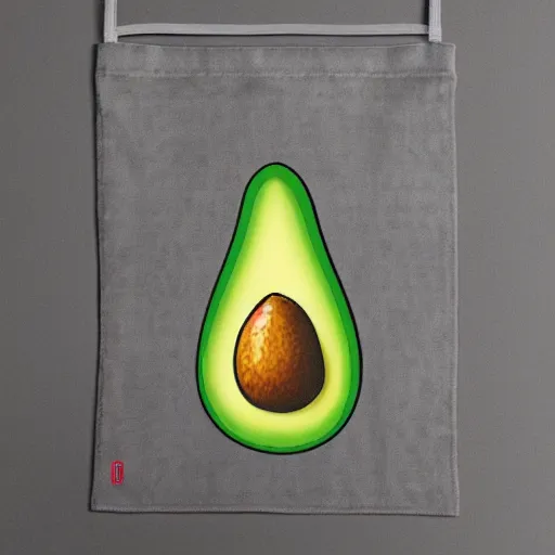 Prompt: Avocado Design on a Totebag, Concept Product