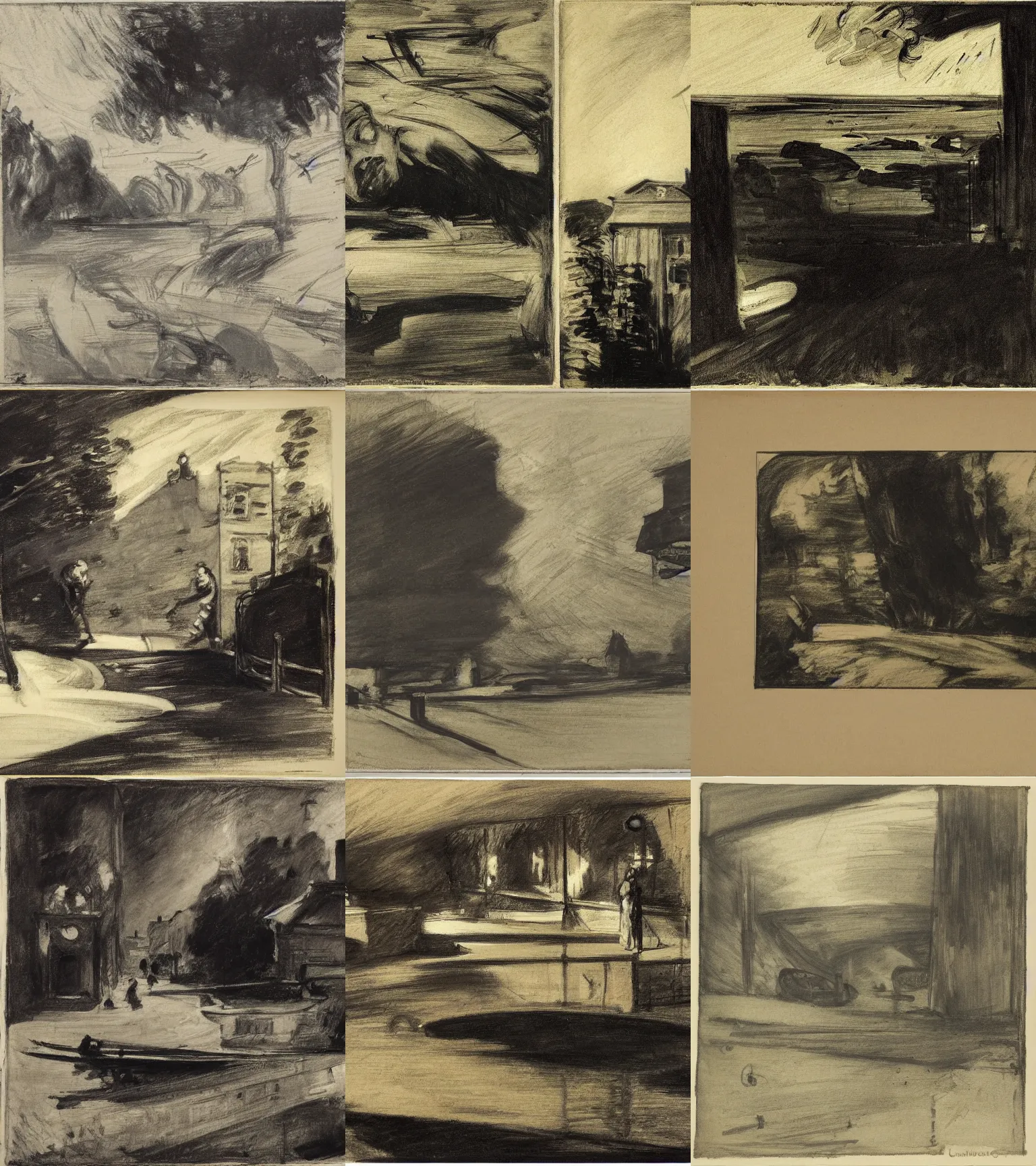 Prompt: environment value studies drawn by george bellows, gustave caillebotte, Alexandre Cabanel, maler collier, peter paul rubens