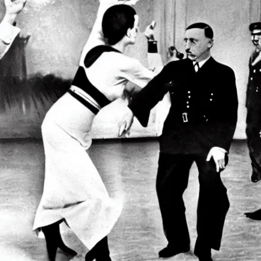 Image similar to hitler dancing salsa