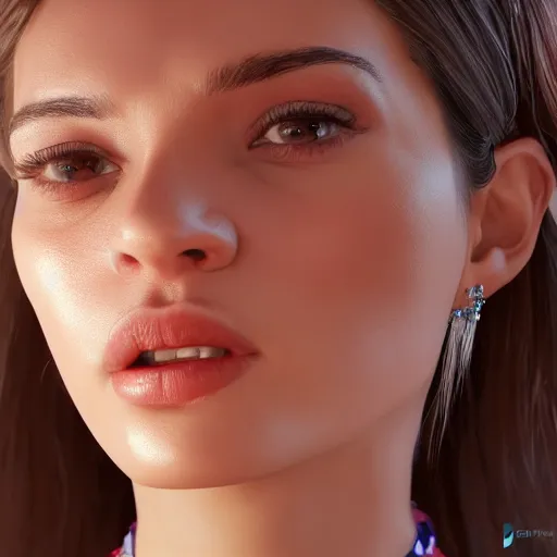 Image similar to the most beautiful woman in the world, in the style of julia razumova, beautiful, happy expression, cheery, unreal engine, octane rendering, 8 k, closeup headshot, smooth