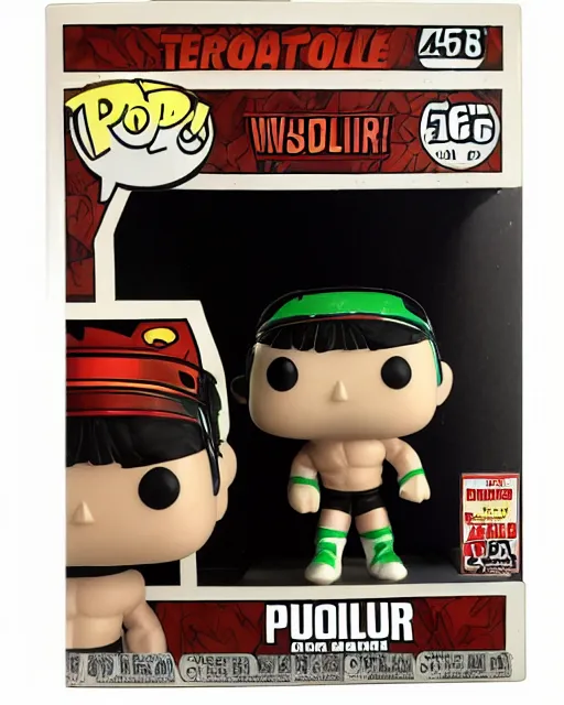 Image similar to A wrestler Funko Pop. Photographic, photography