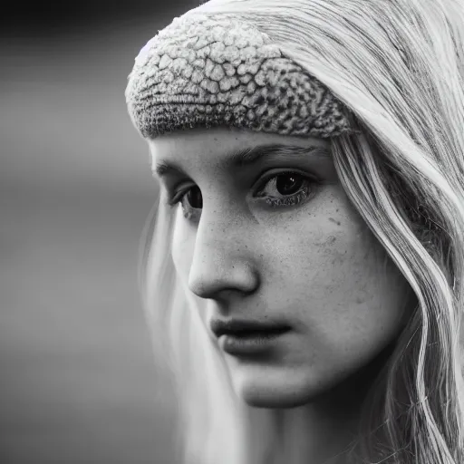 Image similar to symmetry!! portrait photograph shot on petzval lens of an extremely pretty!!! young blonde female with symmetric face. with a very detailed barn owl!!!!! on her shoulder. in iceland. out of focus. shallow depth of field. featured on flickr, art photography,