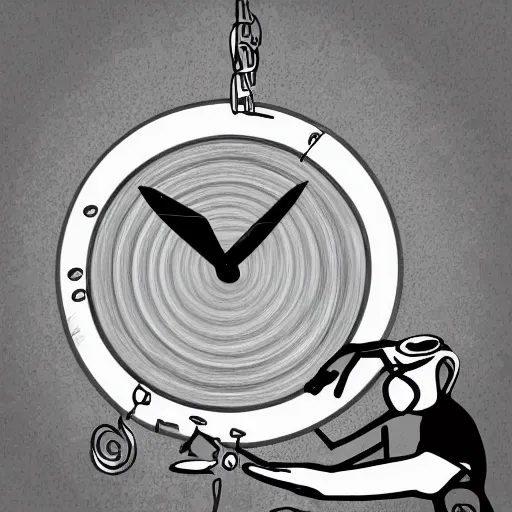 Image similar to digital art of a hypnotist swinging a watch back and forth