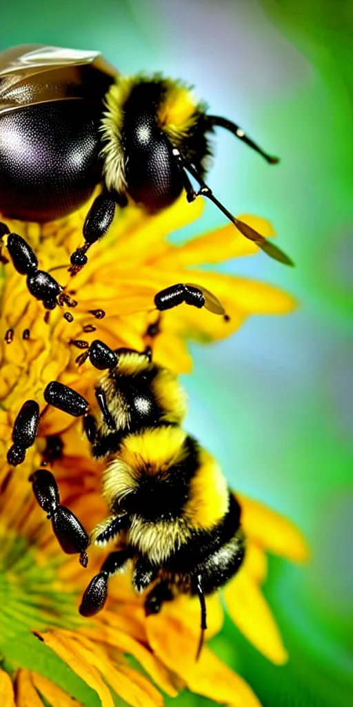 Prompt: fat fat spherical bumblebee in a flower puking pollen, airbrush 8 0 s photography, polished, 8 5 mm, intricate, sharp detailed focus airbrush