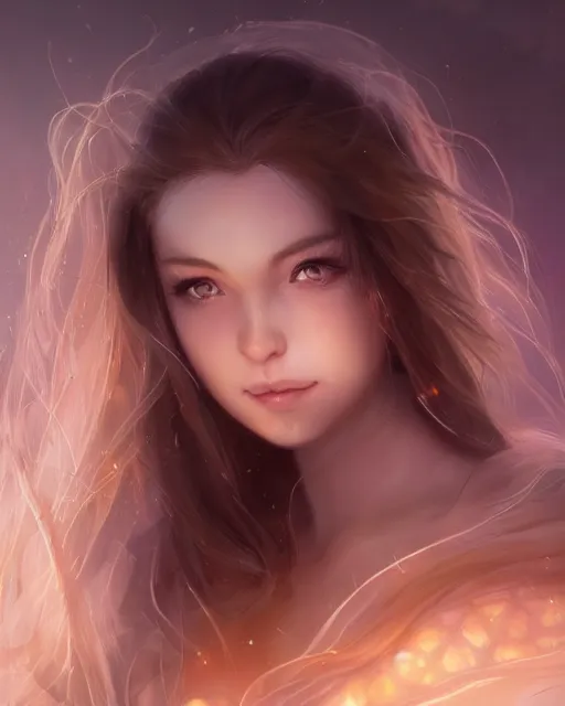 Prompt: a beautiful female cleric, ethereal, dreamy, backlit, highly detailed, sad expression, looking away, mouth half open, realistic lighting, sharp focus, windswept, rule of thirds, symmetrical facial features, by artgerm, wlop, rossdraws, frank frazetta, andrei riabovitchev, trending on artstation, hd, 4 k, fantasy