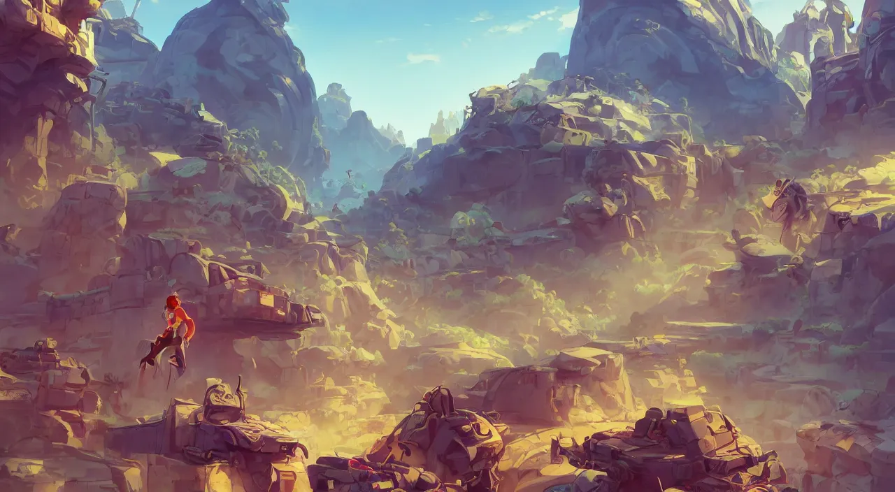 Image similar to grounded camera low angle arabian marketplace skyup vivid tissu color fabric greeble block jungle dirt wall fortress volume lighting video game icon, 2 d game art gta cover, official fanart behance hd artstation by jesper ejsing, by rhads, makoto shinkai and lois van baarle, ilya kuvshinov, rossdraws