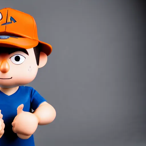 Image similar to dipper from gravity falls in real life, high definition, studio photography, studio lighting