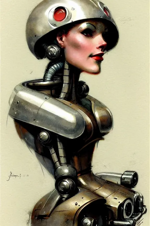 Image similar to ( ( ( ( ( 1 9 5 0 s retro future robot android aluminum pirate wench. muted colors. ) ) ) ) ) by jean - baptiste monge!!!!!!!!!!!!!!!!!!!!!!!!!!!!!!