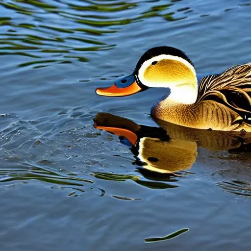 Image similar to a duck made of water