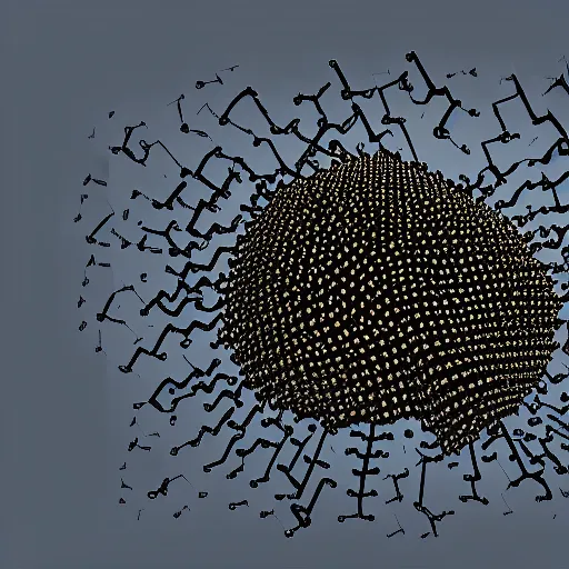 Prompt: a massive cloud of little black nanobots, Sci-fi Art