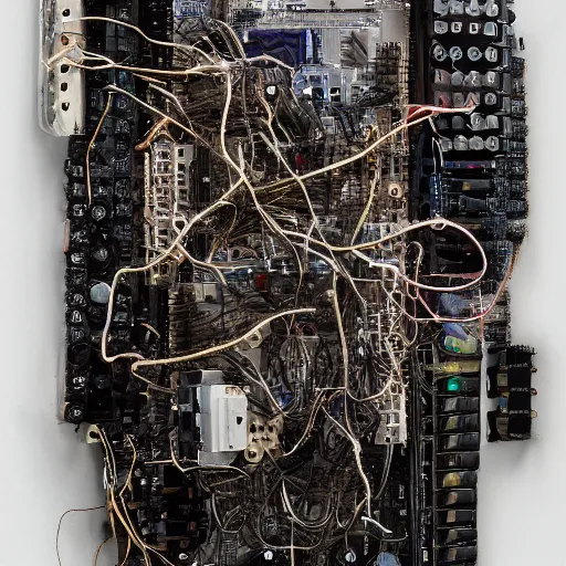 Image similar to an organic computer made out of live parts, cable, nerves, organs, by cronenberg, film still, photography, argentic, ominous