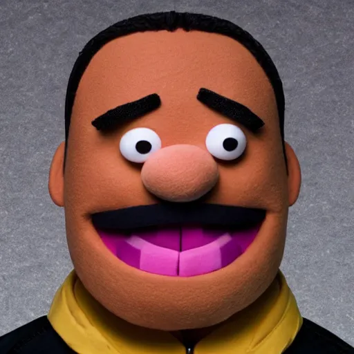 Prompt: gabriel iglesias as a muppet. highly detailed felt. hyper real photo. 4 k.