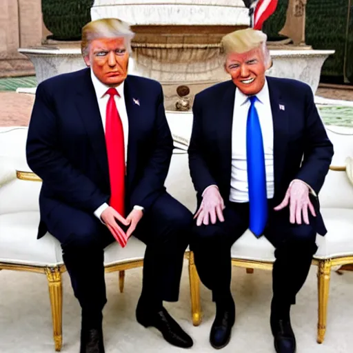 Image similar to photo of donald trump meets beethoven in rome