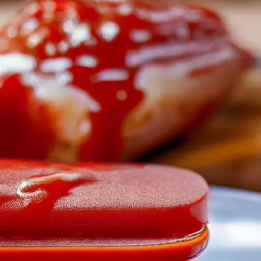 Prompt: a slice of ketchup