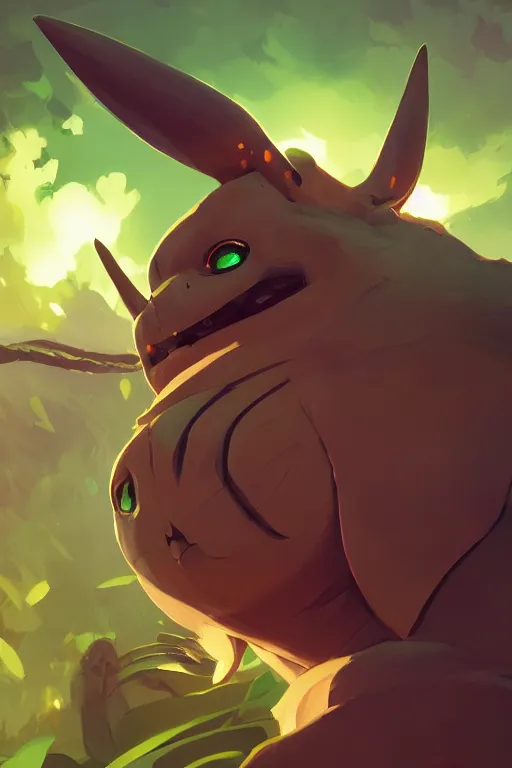 Image similar to Razer Totoro portrait, by Jesper Ejsing, RHADS, Makoto Shinkai and Lois van baarle, ilya kuvshinov, rossdraws global illumination