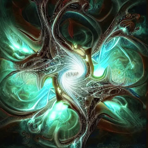 Image similar to fantasy art hyper realistic ai created interesting bizarre fractal lightning fantastic art award winning best ultra detailed magnificent