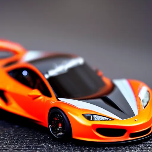 Image similar to a close up of a hotwheel supercar, photoreal, car photography, hotwheels, award winning, supercar