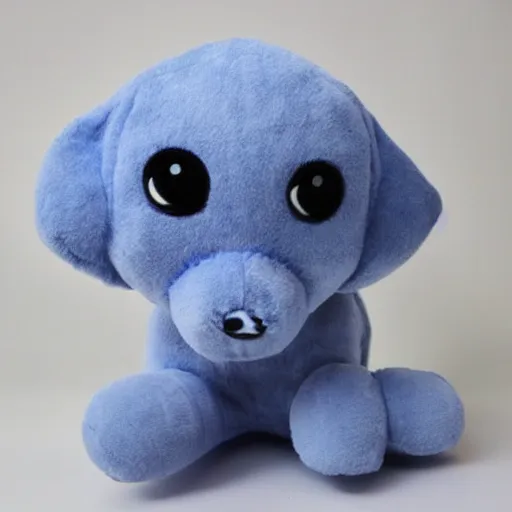 Image similar to adorable 3 eyed blue puppy plush toy