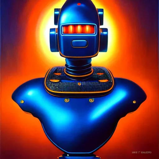Prompt: cinematic bust portrait of psychedelic robot from left, head and chest only, exotic alien features, robotic enhancements, electric color , desaturated, Tim Hildebrandt, Wayne Barlowe, Bruce Pennington, donato giancola, larry elmore, oil on canvas, masterpiece, trending on artstation, featured on pixiv, cinematic composition, dramatic pose, beautiful lighting, sharp, details, hyper-detailed, HD, HDR, 4K, 8K