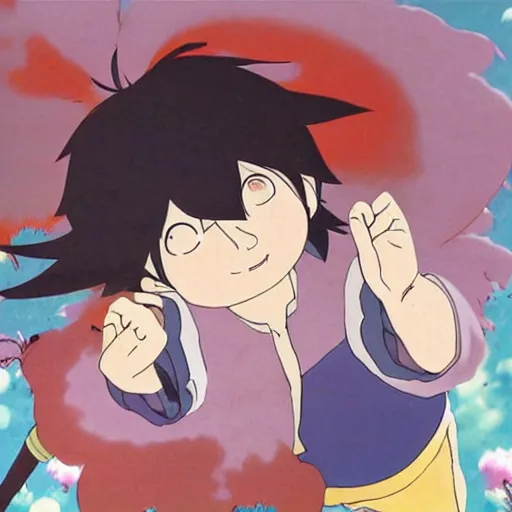 Image similar to art of mamoru hosoda