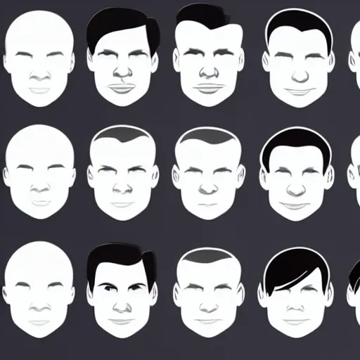 Prompt: male face vector graphics