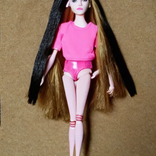 Prompt: genesis p - orridge barbie doll