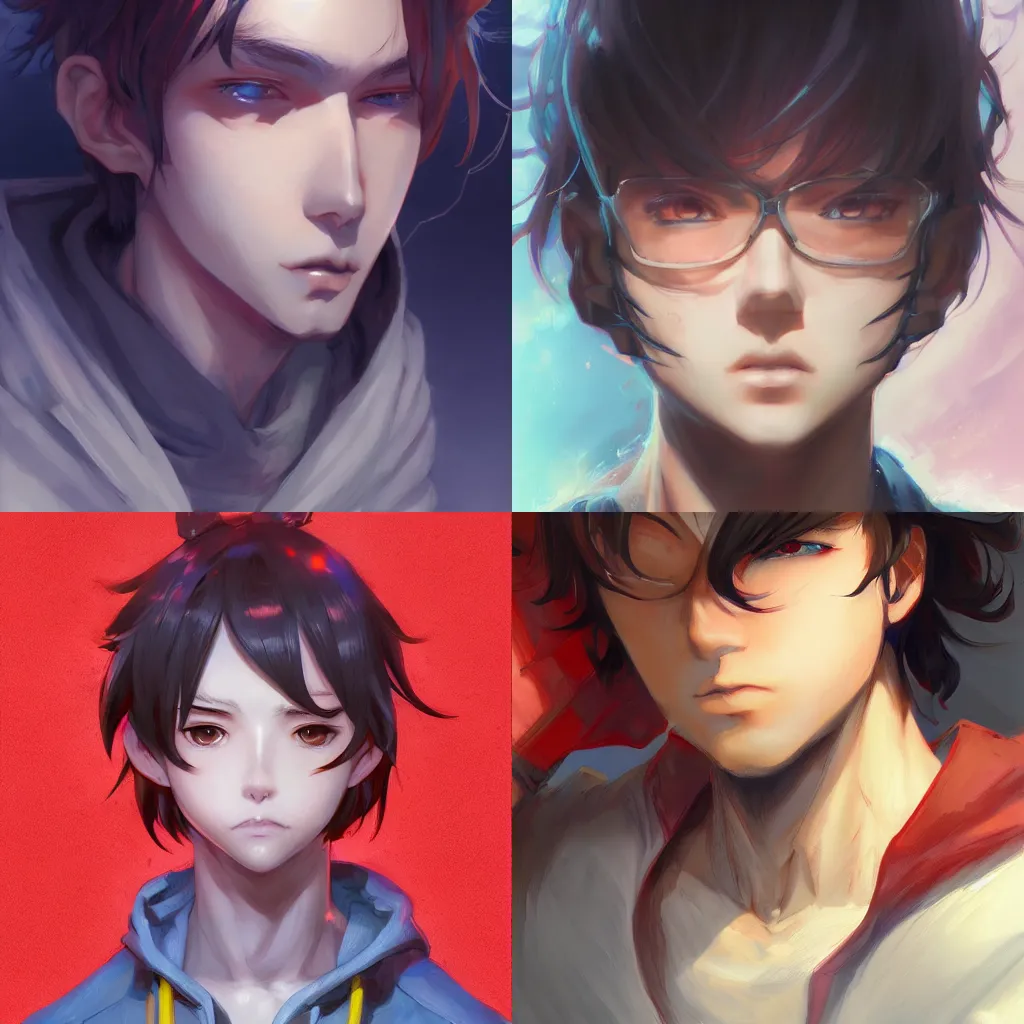 Prompt: portrait of anime boy by Stanley Artgerm Lau, WLOP, Rossdraws, James Jean, Andrei Riabovitchev, Marc Simonetti, and Sakimichan, trending on artstation and pixiv