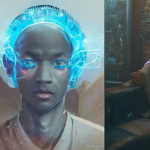 Prompt: highly detailed portrait, black mage, in gta v, stephen bliss, unreal engine, fantasy art by greg rutkowski, loish, rhads, ferdinand knab, makoto shinkai and lois van baarle, ilya kuvshinov, rossdraws, tom bagshaw, global illumination, radiant light, detailed and intricate environment