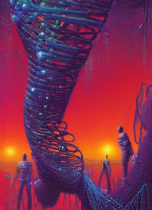 Image similar to dna string by paul lehr