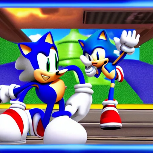 Image similar to sonic adventure on the sega saturn