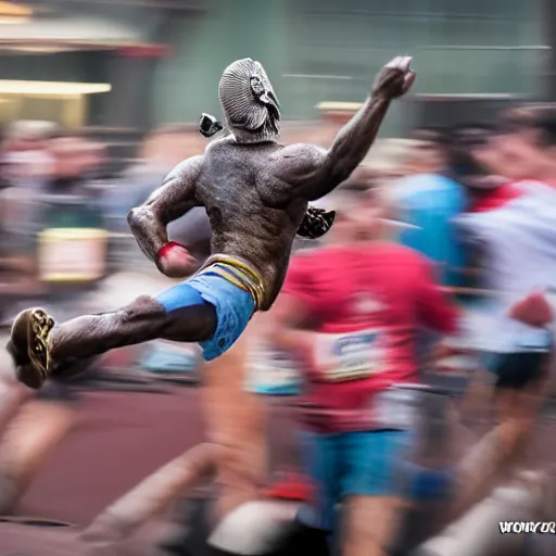 Image similar to sparta guy flying at cow 8k detailed, high quality, sharp focus, detailed face,