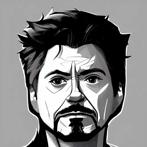 Image similar to concept art of tony stark, vector art, by cristiano siqueira, highly detailed, artstation, high quality