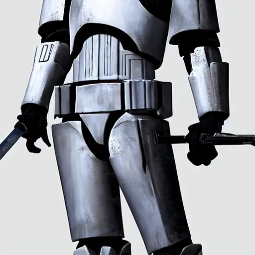 Prompt: clone trooper painting, digital concept art cinematic heroic render dramatic lighting