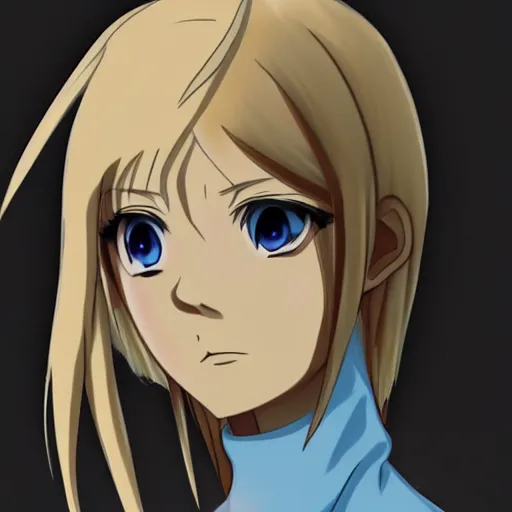 Prompt: avatar blonde anime character,semi realistic anime