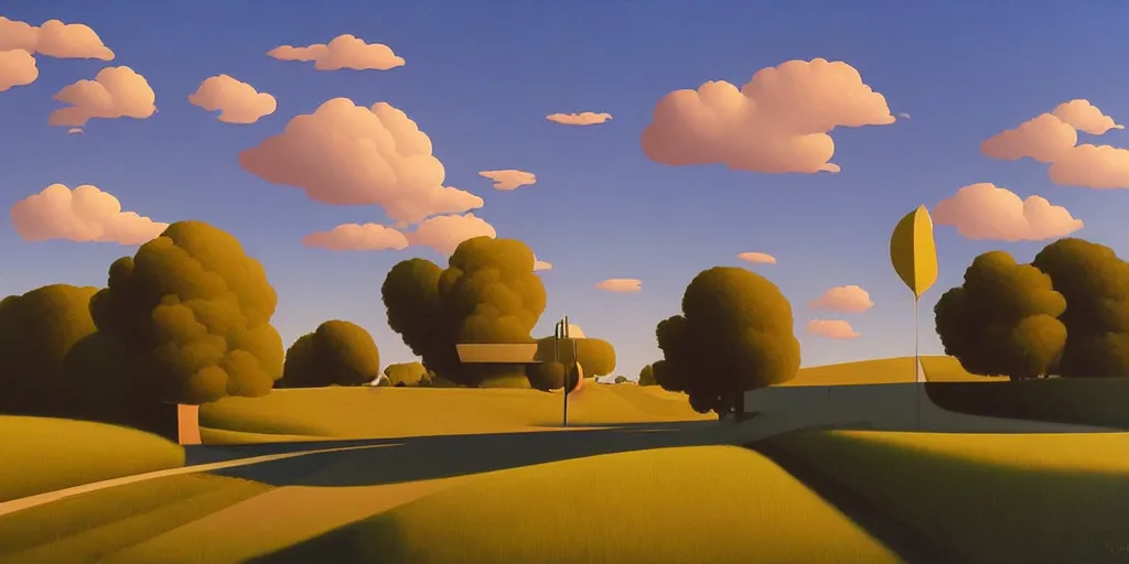 Prompt: the kiss, blue sky, summer evening, kenton nelson