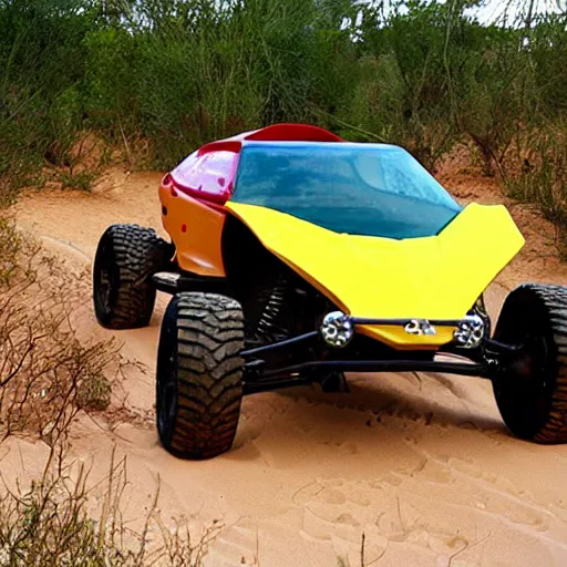 Image similar to the lovechild of a ankylosaurus and a dune buggy