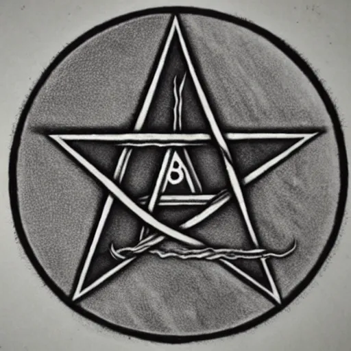 Image similar to magic pentagram iconography old book vintage bible occult rune sketch alchemy