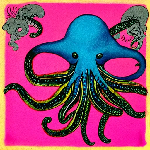 Image similar to flying octopus