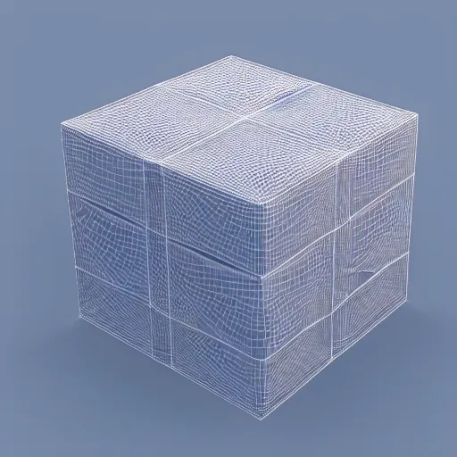 Prompt: a 3d render of a cube