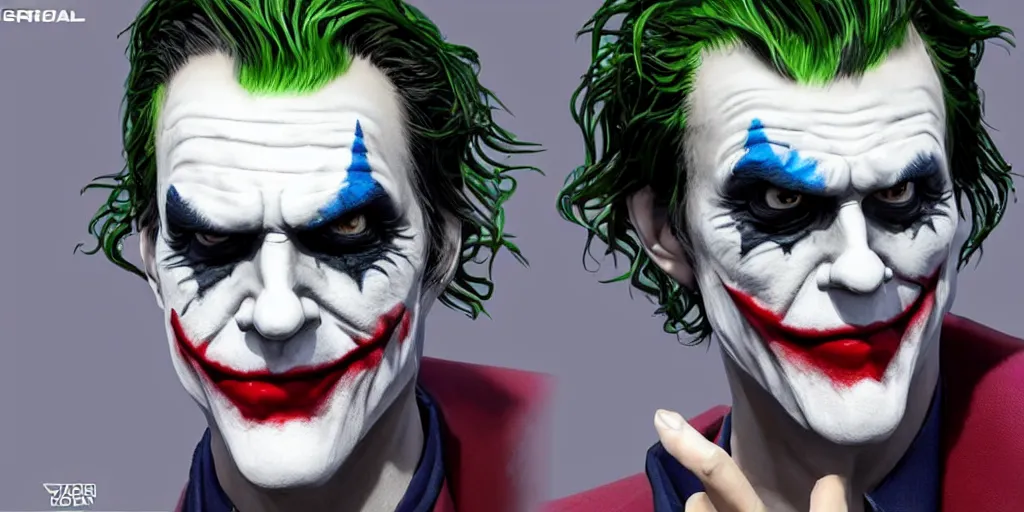 Image similar to joker 2 0 1 9 concept art, outfit and makeup design, unreal engine, 8 k, lots of detail