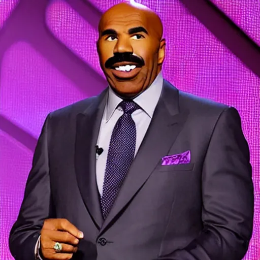 Image similar to Steve harvey covered in purple face