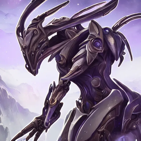 Image similar to extremely detailed ground shot of a giant 1000 meter tall beautiful stunning female warframe goddess, that's a anthropomorphic hot robot mecha female dragon, silver sharp streamlined armor, detailed head, sharp claws, glowing Purple LED eyes, sitting cutely on a mountain, behind a tiny village, dragon art, warframe fanart, Destiny fanart, micro art, macro art, giantess art, furry art, furaffinity, high quality 3D realism, DeviantArt, Eka's Portal, HD