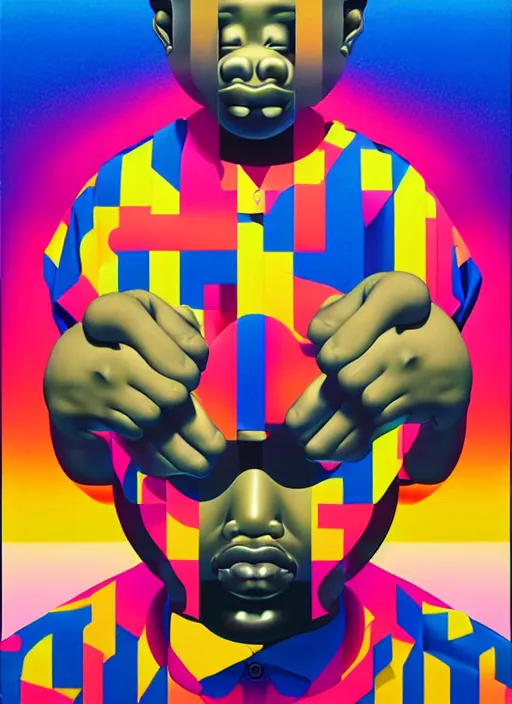 Prompt: hiphop cover by shusei nagaoka, kaws, david rudnick, airbrush on canvas, pastell colours, cell shaded, 8 k