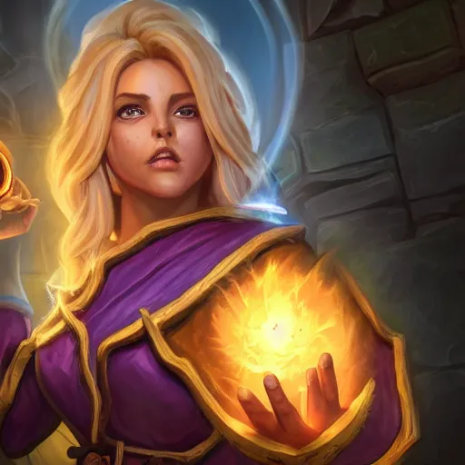 Image similar to hearthstone official professional art. a sorceress, wearing a robe casting a fire ball. insanely coherent physical body parts ( face, arms, legs, hair, eyes, pupil, eye white ). full body realistic, sharp focus, 8 k high definition, insanely detailed, intricate, elegant, smooth, sharp focus, illustration, artstation